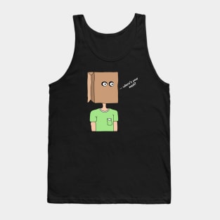 Where's Your Mask? (White Text) Tank Top